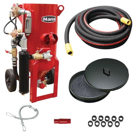 Marco 2.0 Cu. Ft. M-Series Blast Pot, Hose & Nozzle Package 10POTPACKAGES20Z